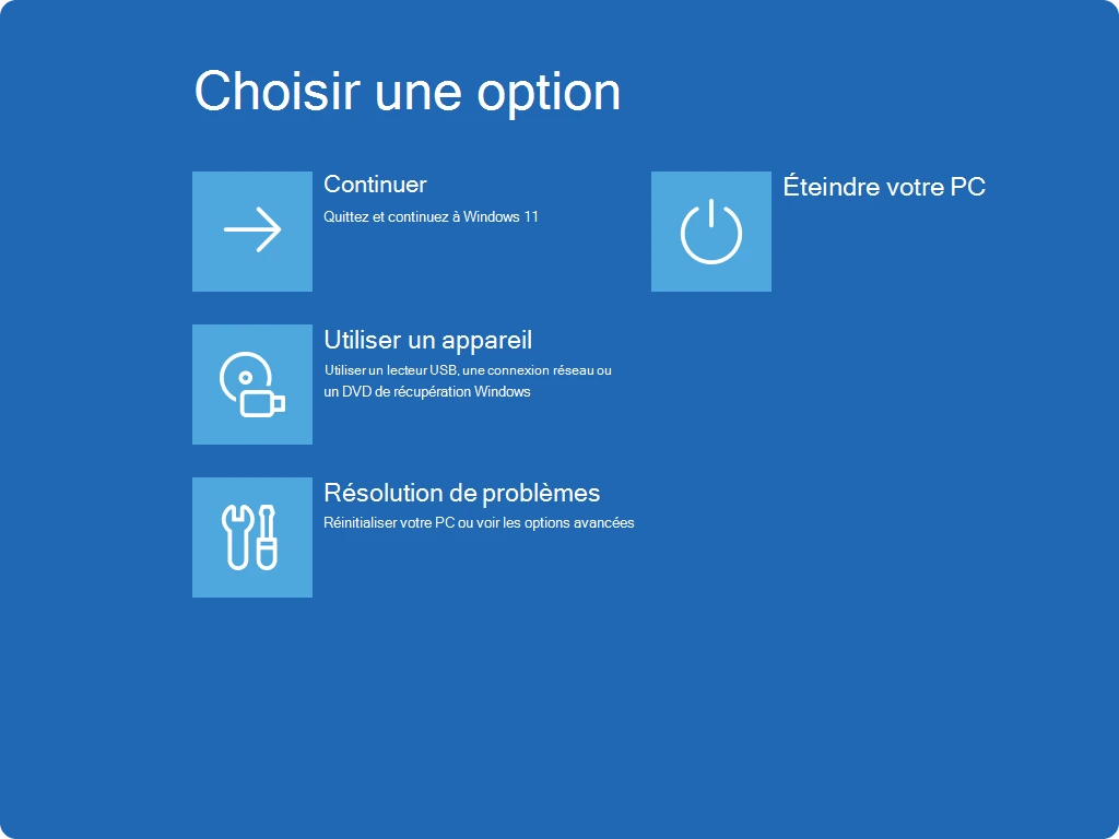 Réparer l'ordinateur